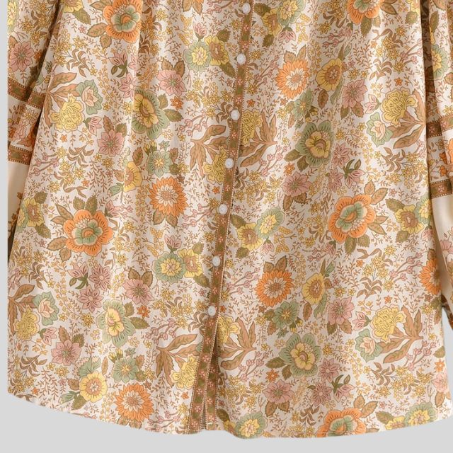 Vrouwen - Losse Bloemenblouse - Zachte Rayon - Bohemian Stijl - ELEGANTE TASSEN