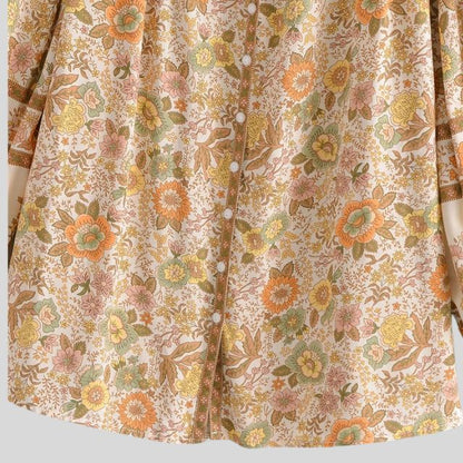 Vrouwen - Losse Bloemenblouse - Zachte Rayon - Bohemian Stijl - ELEGANTE TASSEN