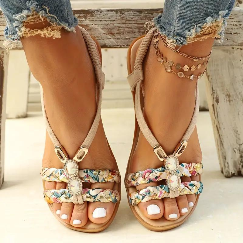Vrouwen - Boho Sandalen - Elastische Band - Zomer Footwear - COMFORTABEL STAP