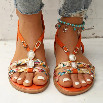 Vrouwen - Boho Sandalen - Elastische Band - Zomer Footwear - COMFORTABEL STAP