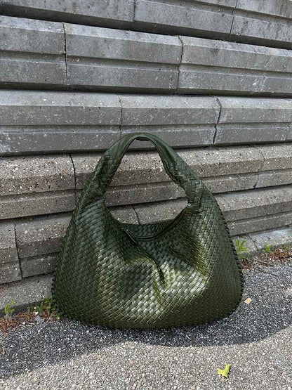 Vrouwen - Grote Shopper - Gevlochten Materiaal - Stijlvolle Handtas - ELEGANTE SHOPPER