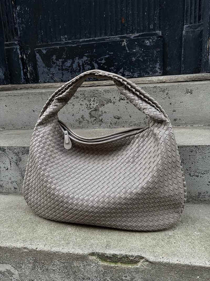 Vrouwen - Grote Shopper - Gevlochten Materiaal - Stijlvolle Handtas - ELEGANTE SHOPPER