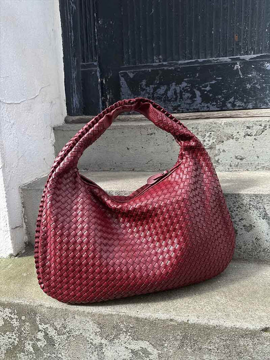 Vrouwen - Grote Shopper - Gevlochten Materiaal - Stijlvolle Handtas - ELEGANTE SHOPPER