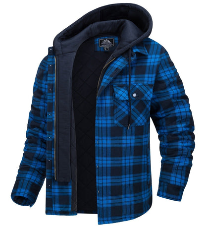 Jas - Heren - Geruit Capuchon En Rits - Casual Jasje - Urban