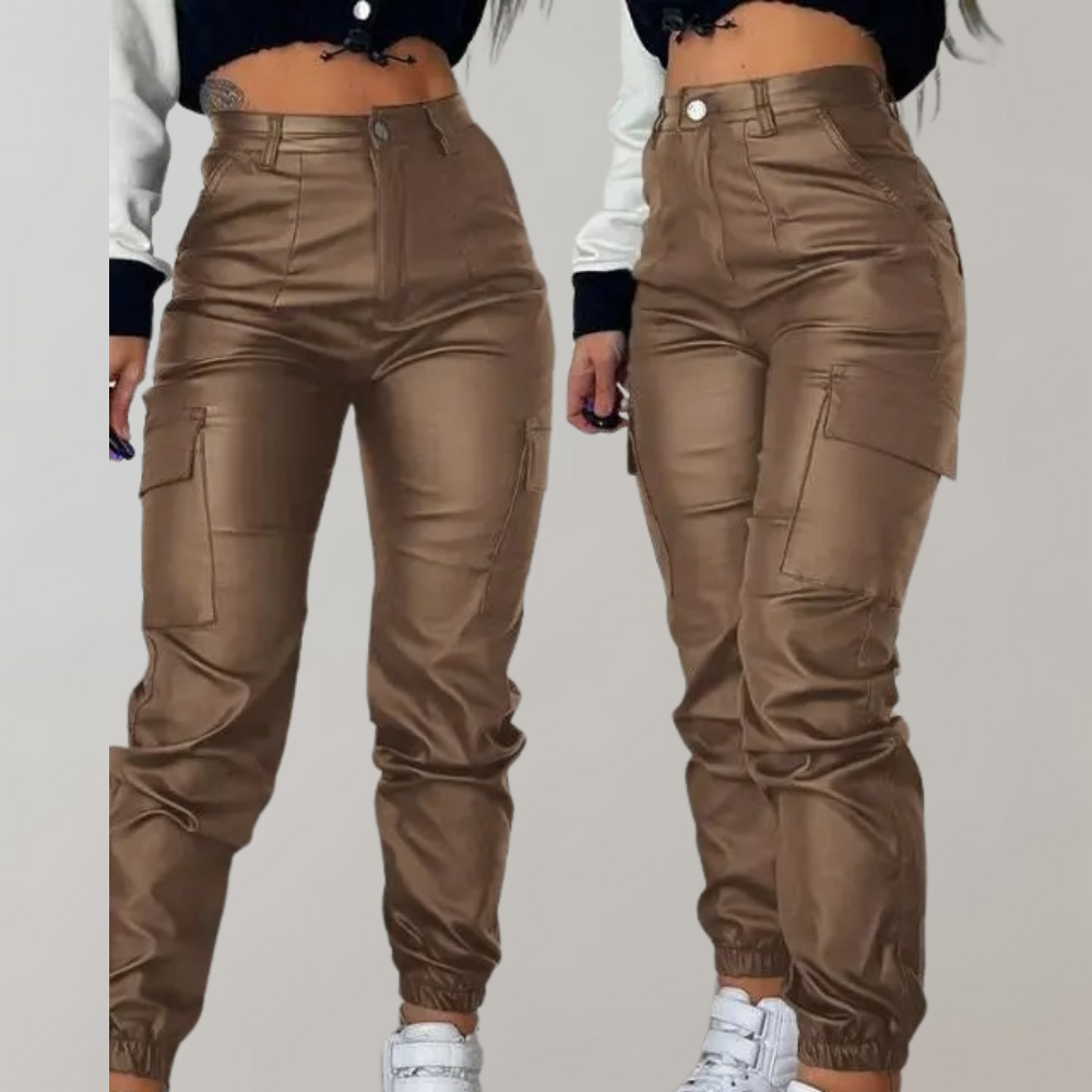 Cargo Broek - Dames - Hoge Taille Met Praktische Zakken - Cargo Broek Met Hoge Taille - Stadslijn