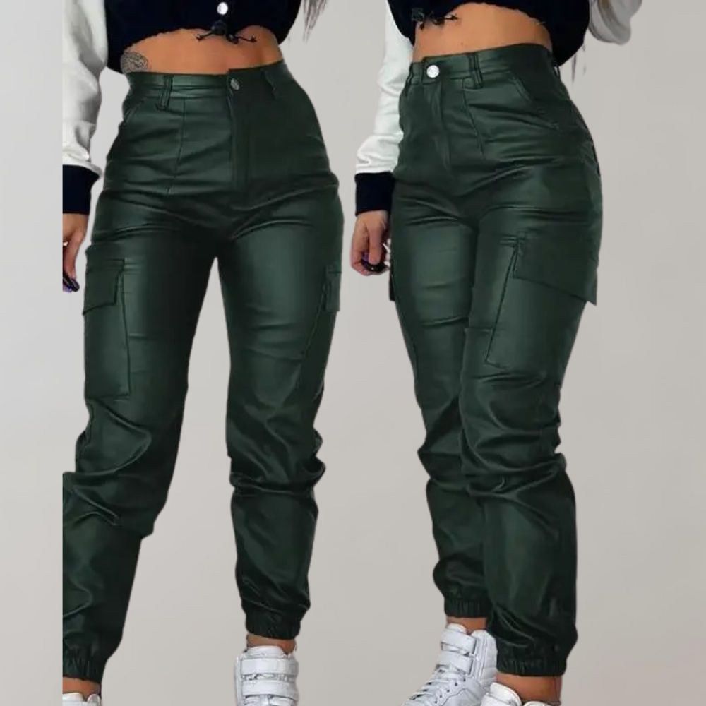 Cargo Broek - Dames - Hoge Taille Met Praktische Zakken - Cargo Broek Met Hoge Taille - Stadslijn