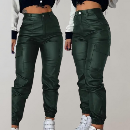 Cargo Broek - Dames - Hoge Taille Met Praktische Zakken - Cargo Broek Met Hoge Taille - Stadslijn