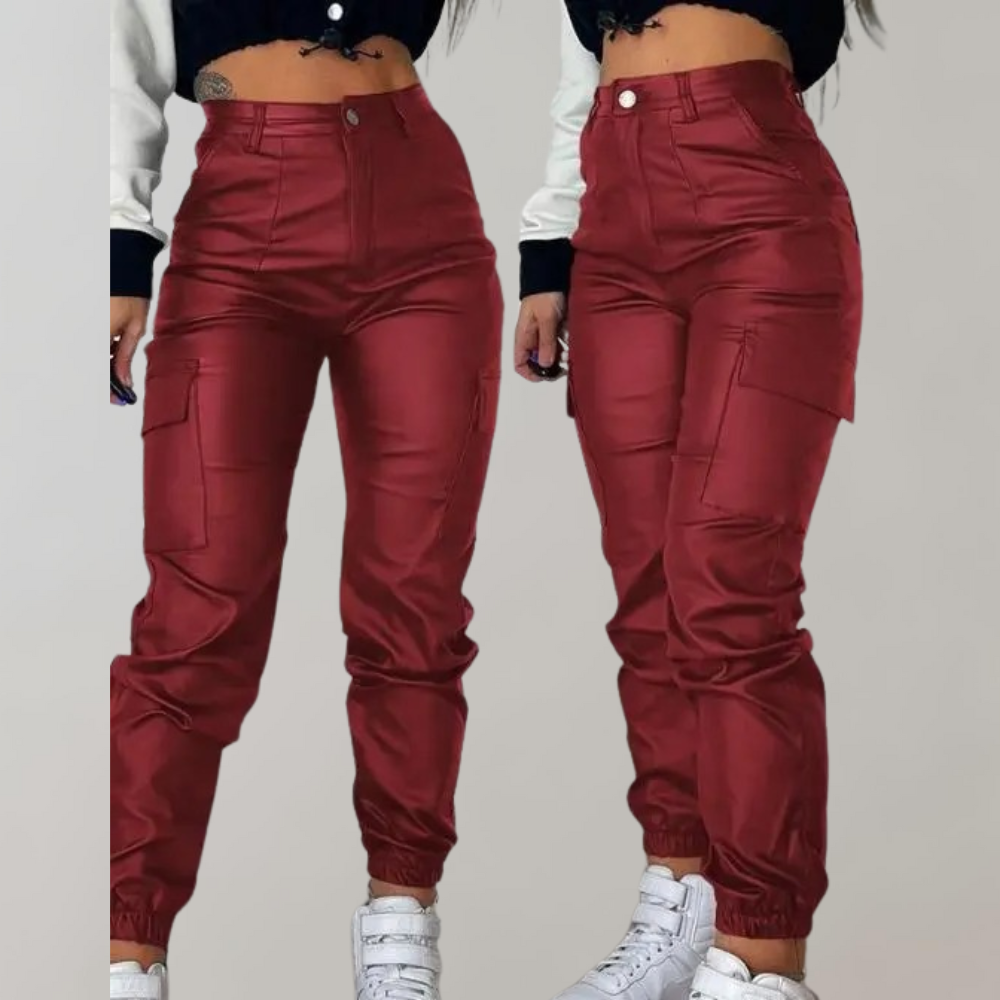 Cargo Broek - Dames - Hoge Taille Met Praktische Zakken - Cargo Broek Met Hoge Taille - Stadslijn
