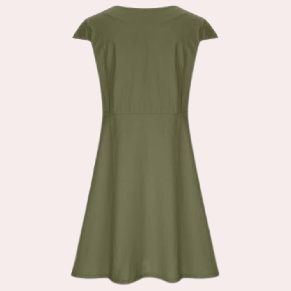 Vrouwen - Midi Jurk - Ademend Katoenmixmateriaal - Casual Zomerjurk - EFFORTLESS ELEGANCE
