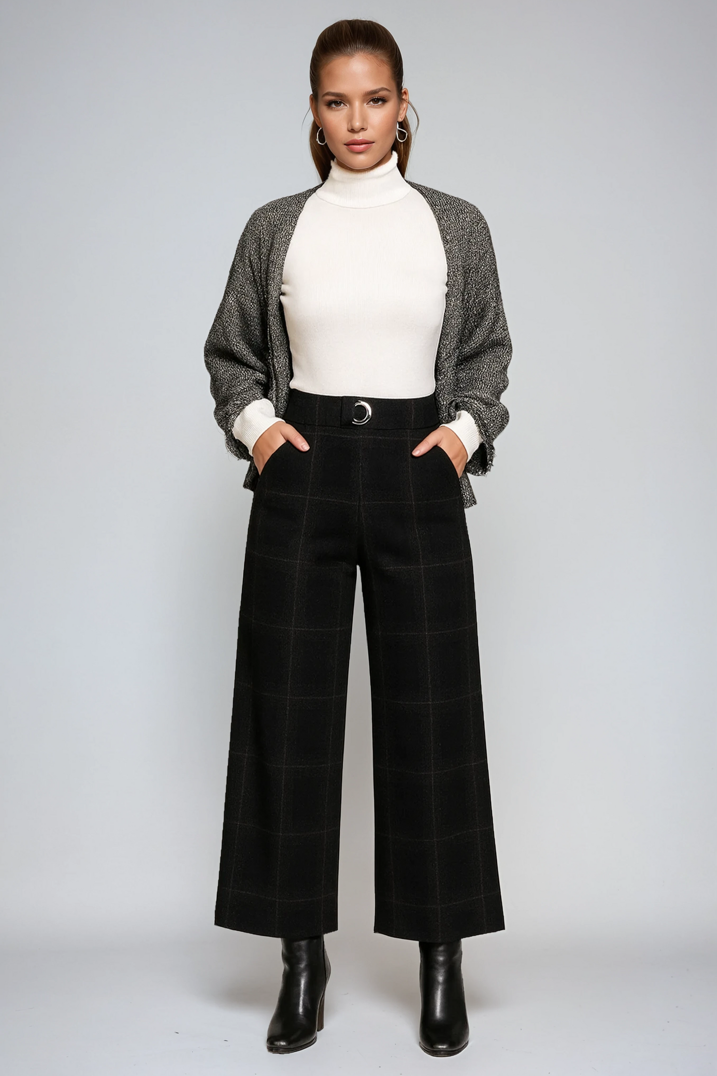 Dames Pantalon - Vrouwen - Ruit - Wijde Pijpen - LUCIA