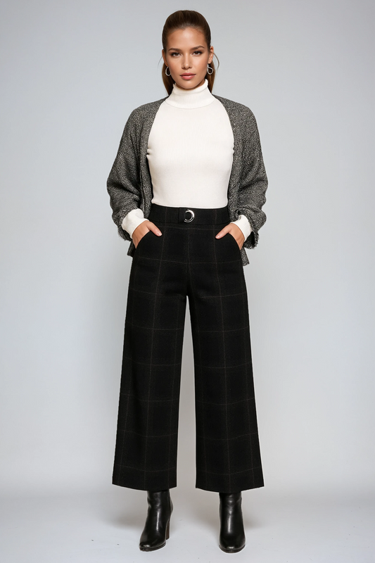 Dames Pantalon - Vrouwen - Ruit - Wijde Pijpen - LUCIA