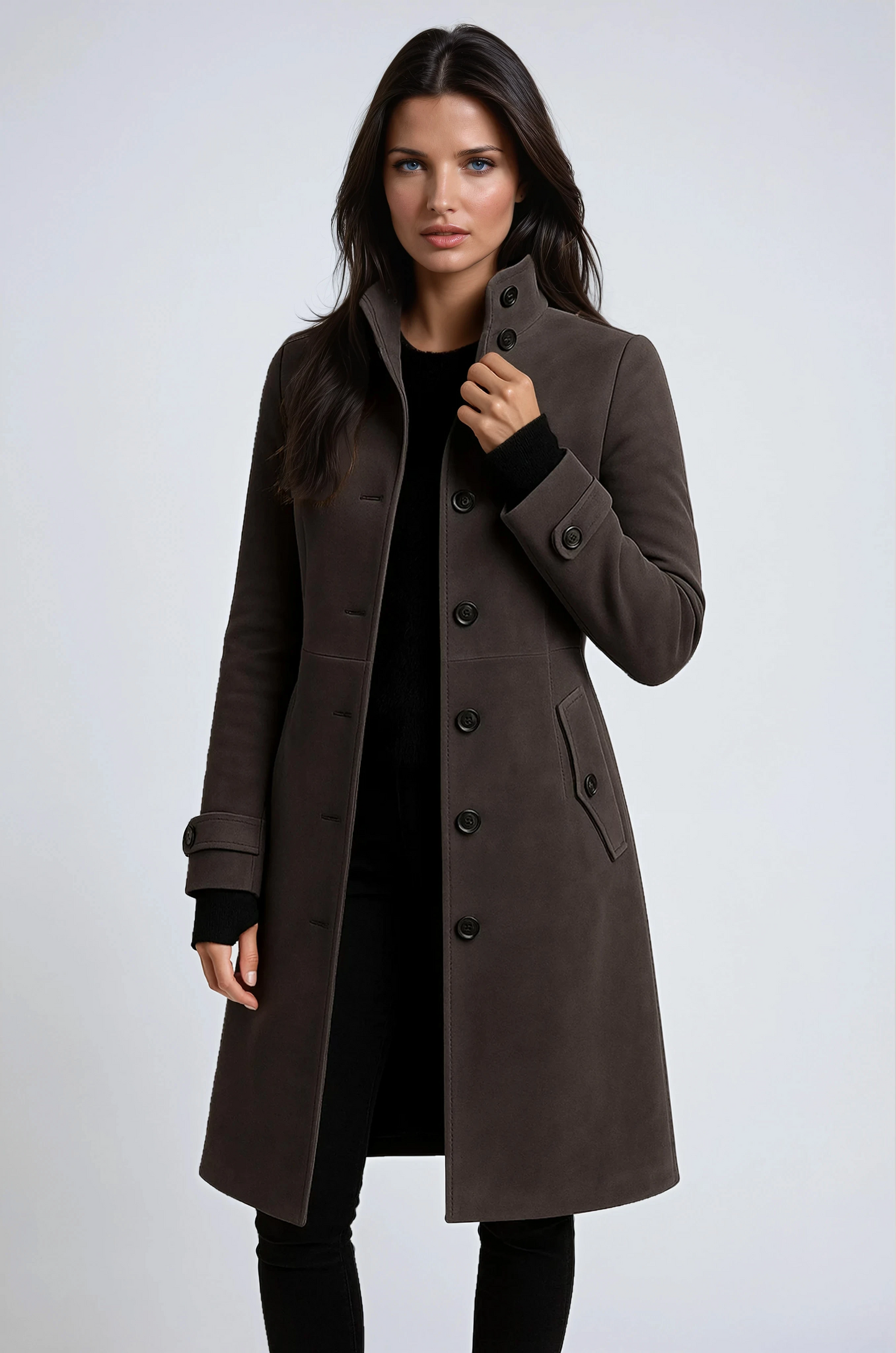 Trenchcoat - Vrouwen - Hoge Kraag - Dames Winterjas - Sandy