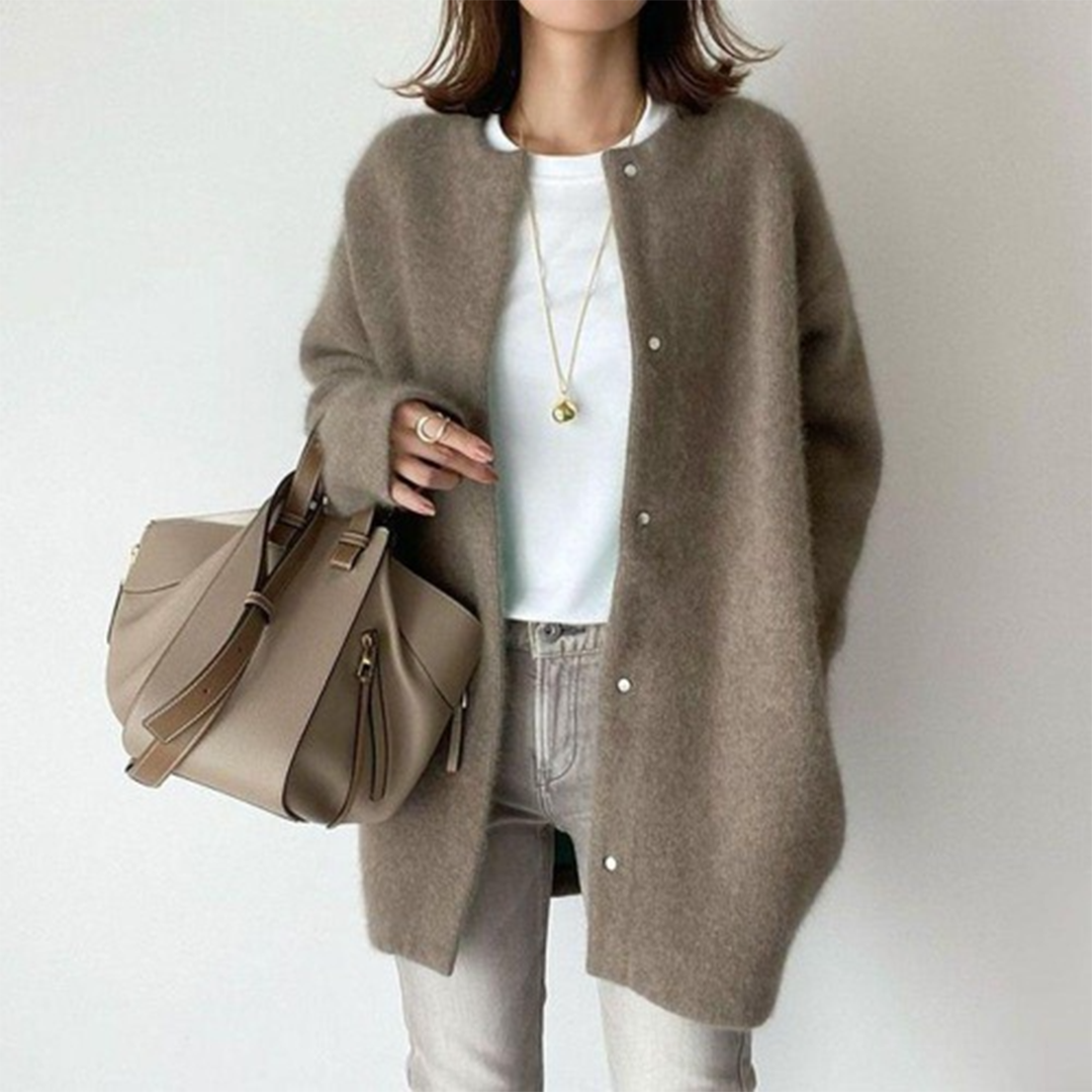 Oversized Brei Jas - Dames - Zachte Stof - Brei Jas - LIV