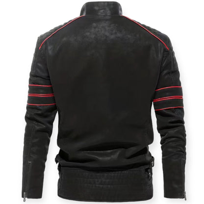 BRODY - Racer geïnspireerd zwart leren jack