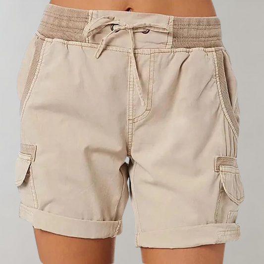 Dames - Casual Cargo Shorts - Hoge Taille en Comfortabele Pasvorm - Dagelijks Gebruik - Alfrida Shorts