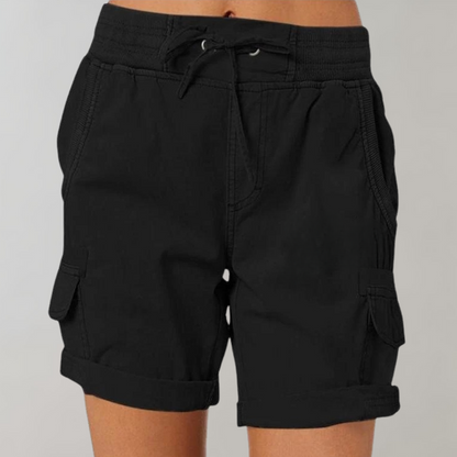 Dames - Casual Cargo Shorts - Hoge Taille en Comfortabele Pasvorm - Dagelijks Gebruik - Alfrida Shorts