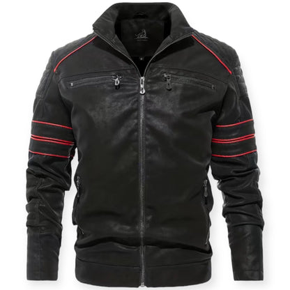 BRODY - Racer geïnspireerd zwart leren jack