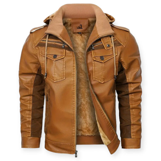 RIVER – Leren jack met fleece voering voor een stoere en comfortabele look