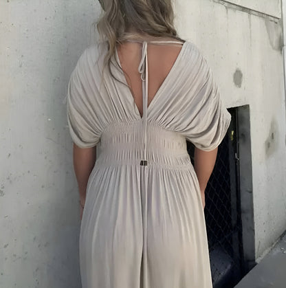 Vrouwen - Losse Maxi Jurk - Ademend Materiaal - Elegante Zomermode - CHARO DESIGN