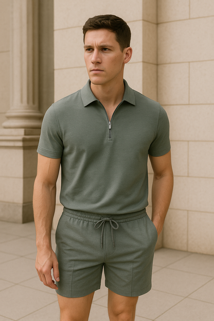 Casual heren zomerset met T-shirt en korte broek – ArvenCo ChillSet