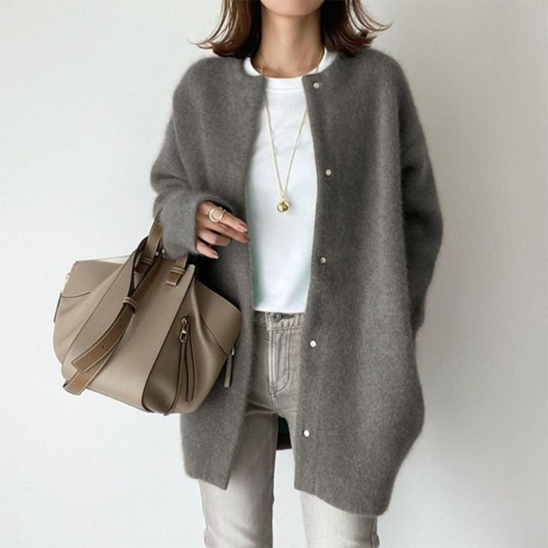 Oversized Brei Jas - Dames - Zachte Stof - Brei Jas - LIV