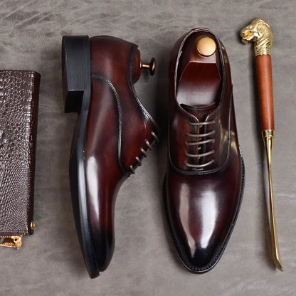 Heren - Geklede Oxford Schoenen - Echt Leer - Tijdloze Stijl - Elegante Leren Schoenen