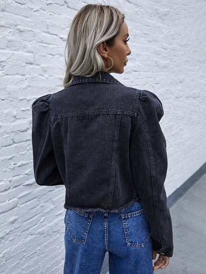 Vrouwen - Korte Denim Jas - Slim-Fit Ontwerp - Casual Chic - DENIM JAS KORT