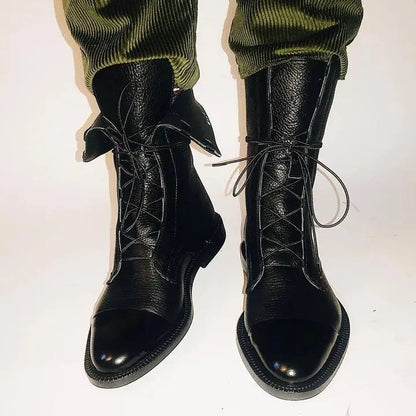 Veterlaarzen - Dames - Premium Leren - Leren Laarzen - Nova