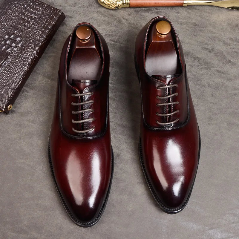 Heren - Geklede Oxford Schoenen - Echt Leer - Tijdloze Stijl - Elegante Leren Schoenen