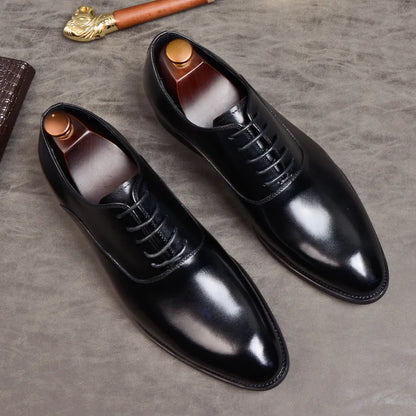Heren - Geklede Oxford Schoenen - Echt Leer - Tijdloze Stijl - Elegante Leren Schoenen