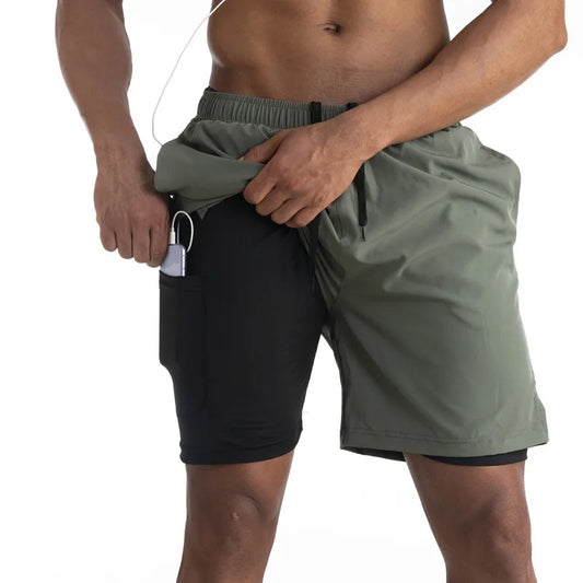 Heren - Sportshort - Geïntegreerde Legging - Functioneel Ontwerp - ACTIEVE STIJL
