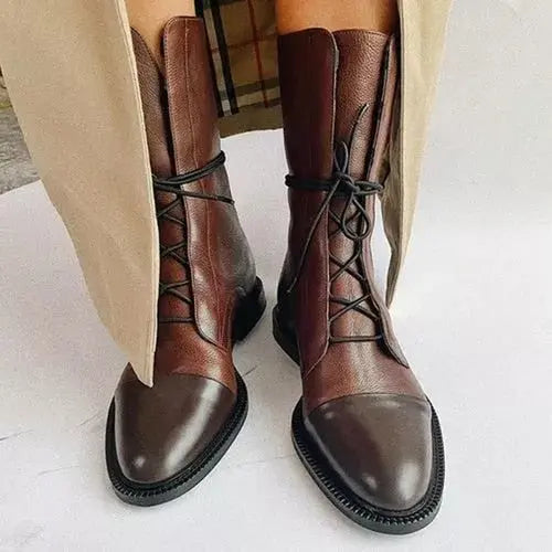 Veterlaarzen - Dames - Premium Leren - Leren Laarzen - Nova