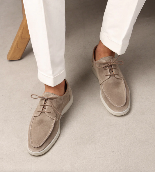 Heren - Suède Veterschoenen - Zachte Binnenzool - Lichtgewicht Comfort - CLASSIC WALKER
