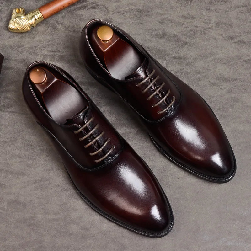 Heren - Geklede Oxford Schoenen - Echt Leer - Tijdloze Stijl - Elegante Leren Schoenen