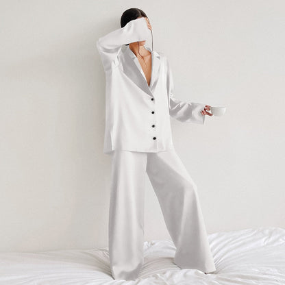 Oversized dames pyjamaset van satijn met chique glans – AURÉLIA SILKSLEEP