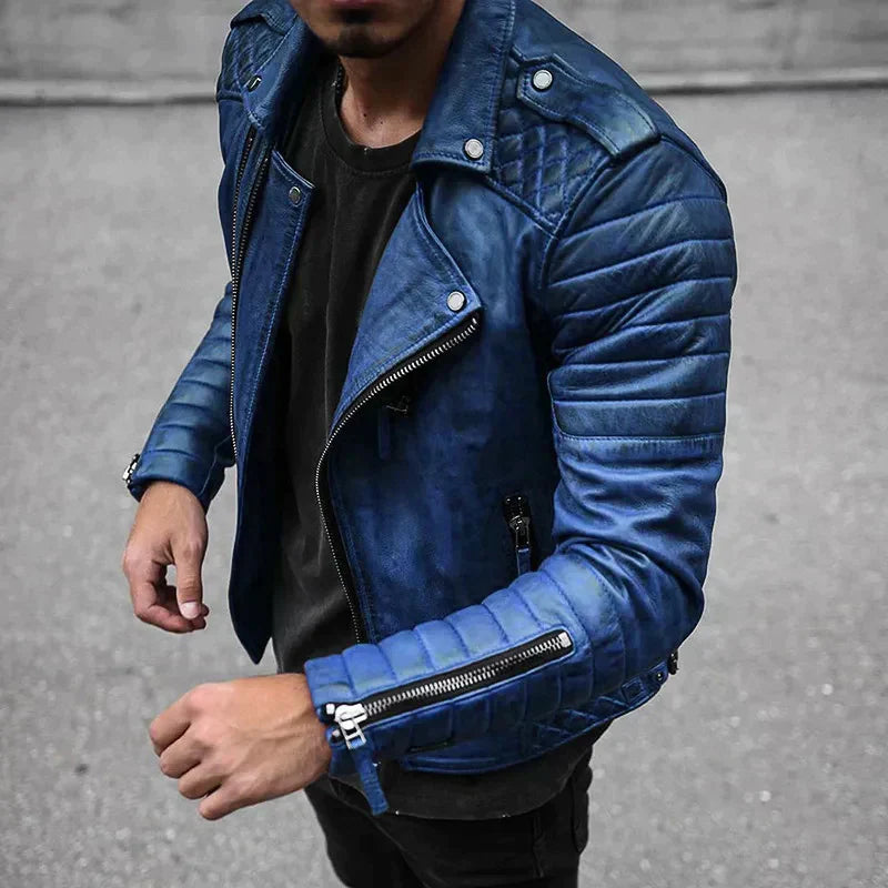 Leren Bikerjas - Heren - Echt Leder - Bikerlook - Urban Jas