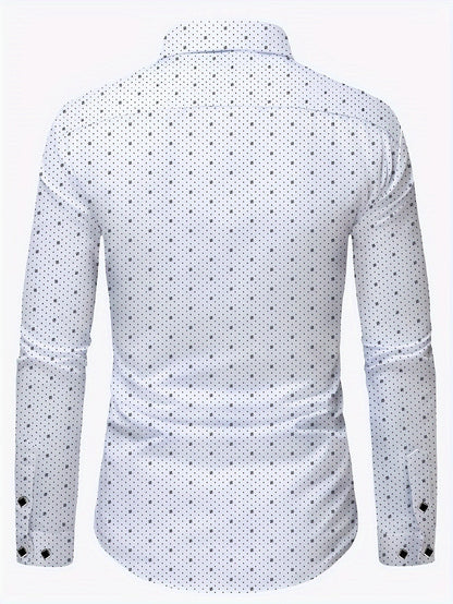 Jasper | Slim Fit Overhemd met Lange Mouwen en Microdessin voor Mannen 1
