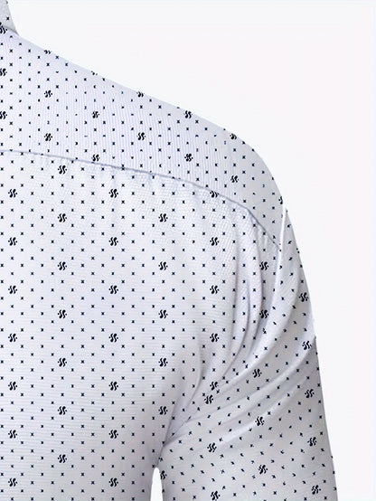 Jasper | Slim Fit Overhemd met Lange Mouwen en Microdessin voor Mannen 2