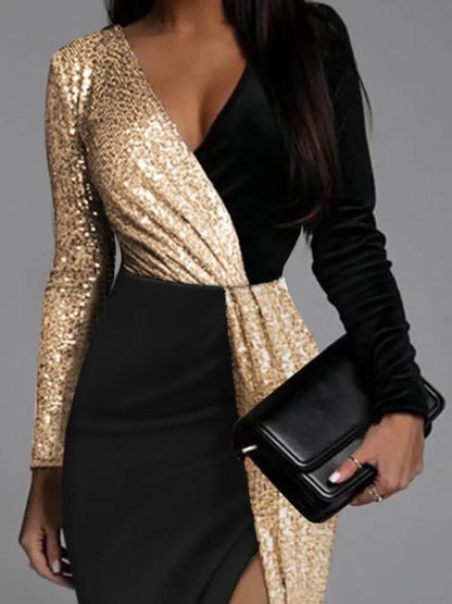 Elegante glitterjurk voor feestelijke avonden – LunariaGlow