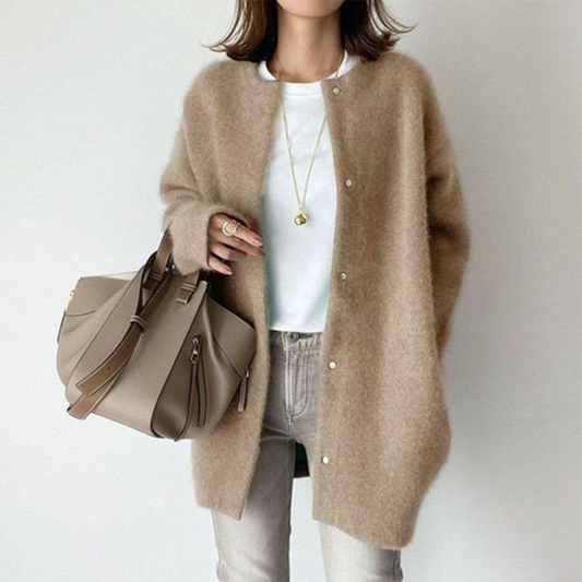 Oversized Brei Jas - Dames - Zachte Stof - Brei Jas - LIV