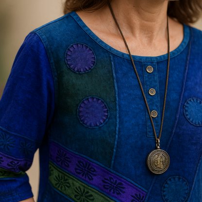 Lara | Boheemse Blouse Dames met Kleurvolle Print en Losse Pasvorm 2