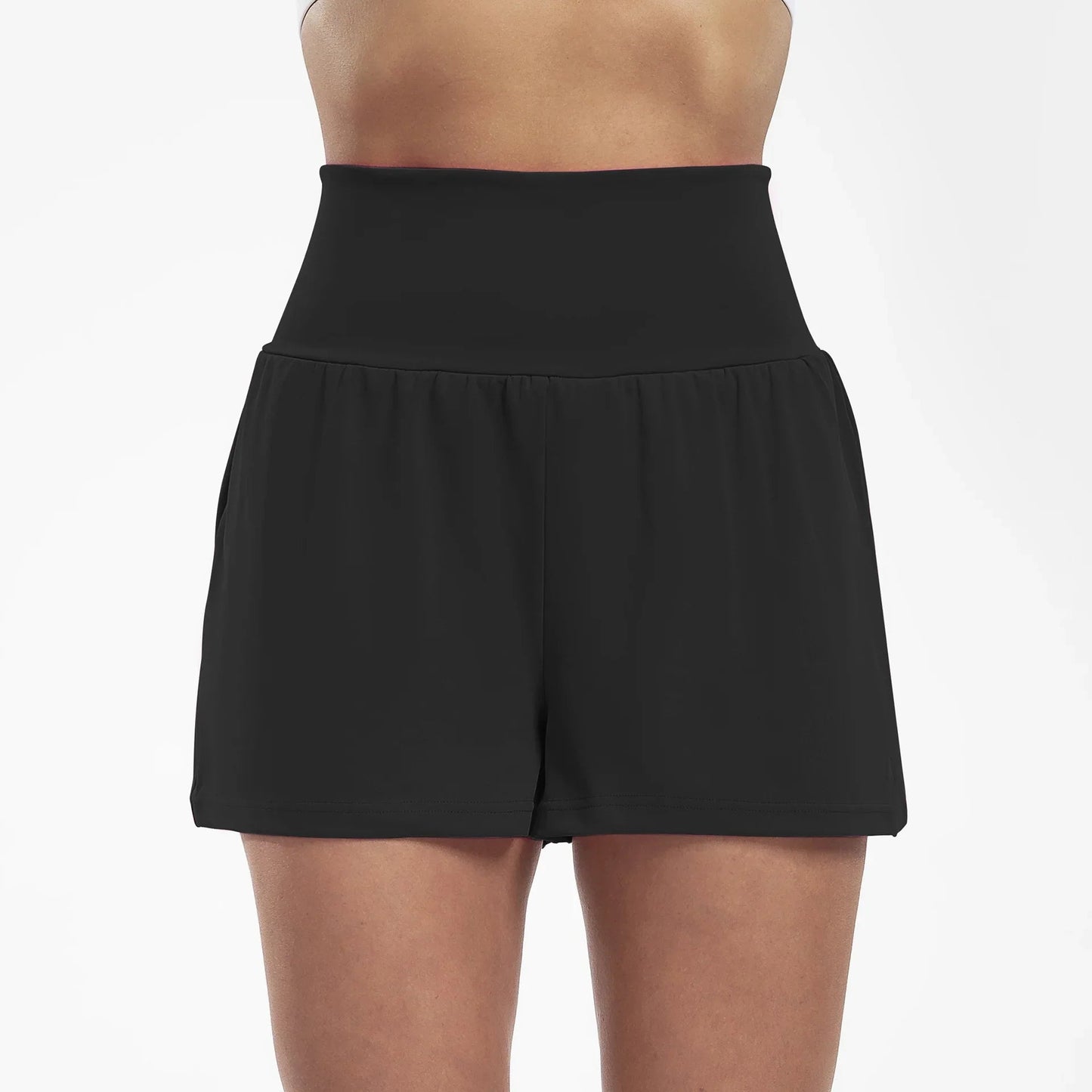 Lara | Hoge Taille Sport Yoga Shorts voor Vrouwen met Zak 0
