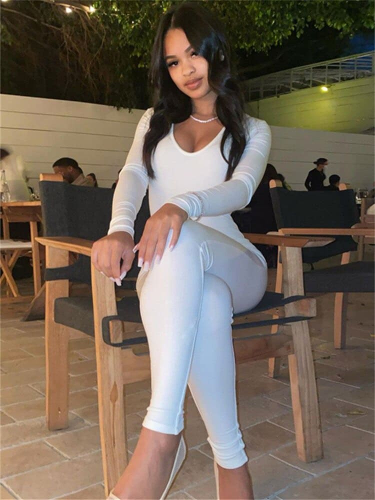 Lara | Sexy Lichaamsjumpsuit voor Vrouwen met Lange Mouwen 2