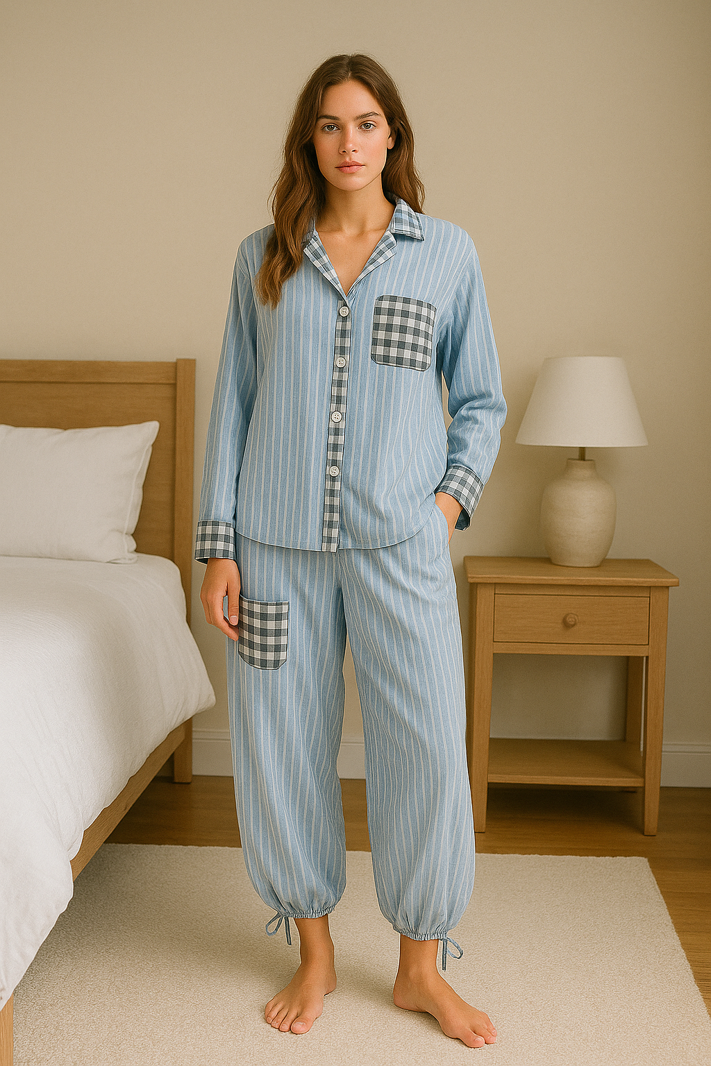Lena | Zachte Tweedelige Pyjama Set voor Dames 0