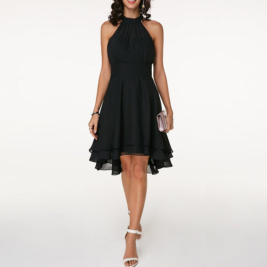 Lina | Halter Midi Jurk met Flatterend Silhouet voor Dames, Perfect voor Bruiloften en Feestjes 0