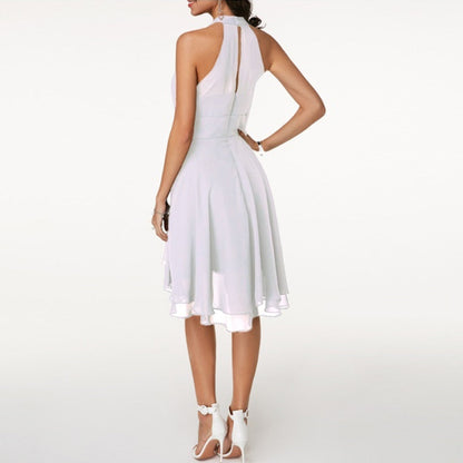 Lina | Halter Midi Jurk met Flatterend Silhouet voor Dames, Perfect voor Bruiloften en Feestjes 2