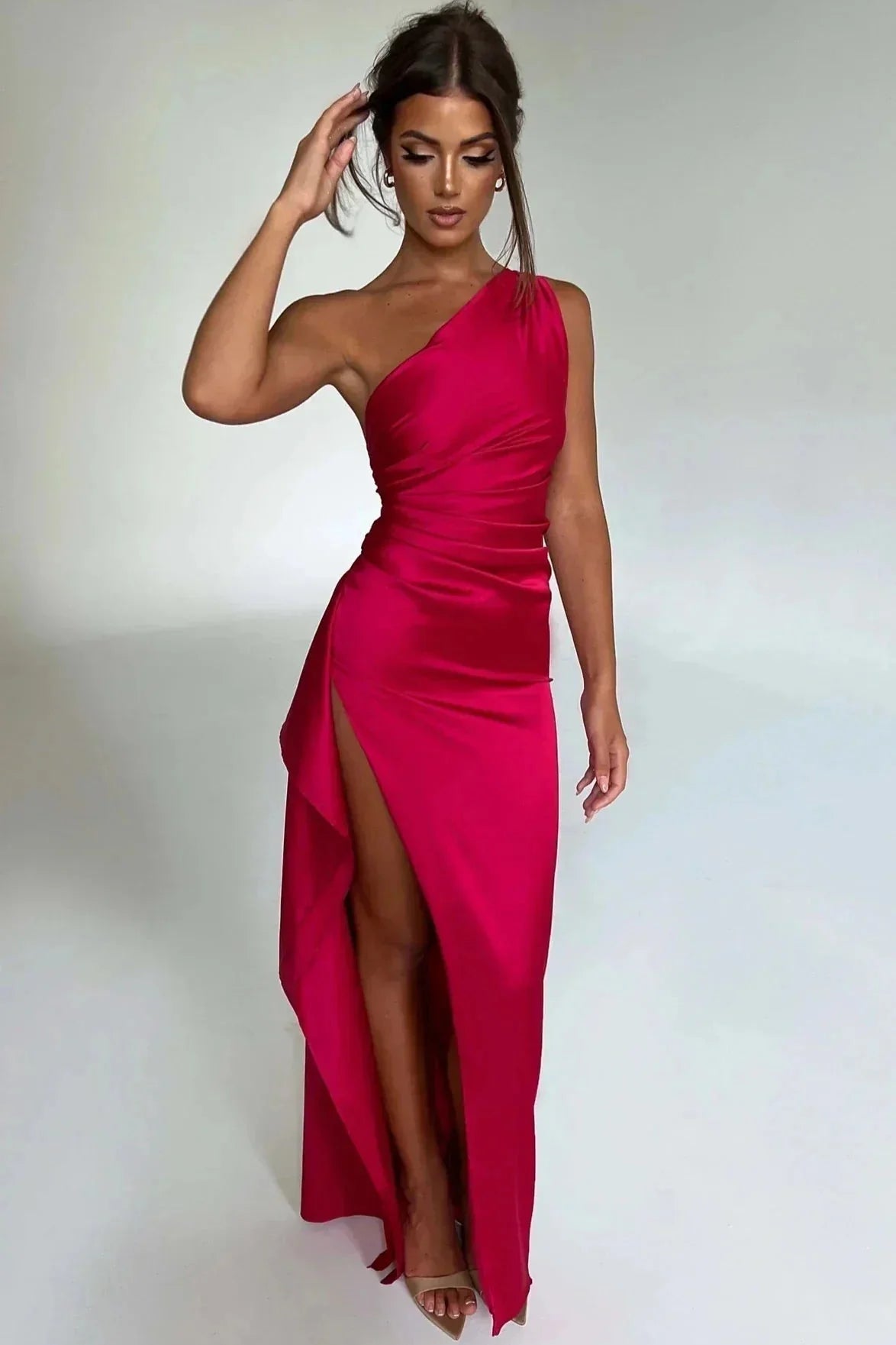 Linsey | Asymmetrische Maxi Jurk met Hoge Split voor Dames 0