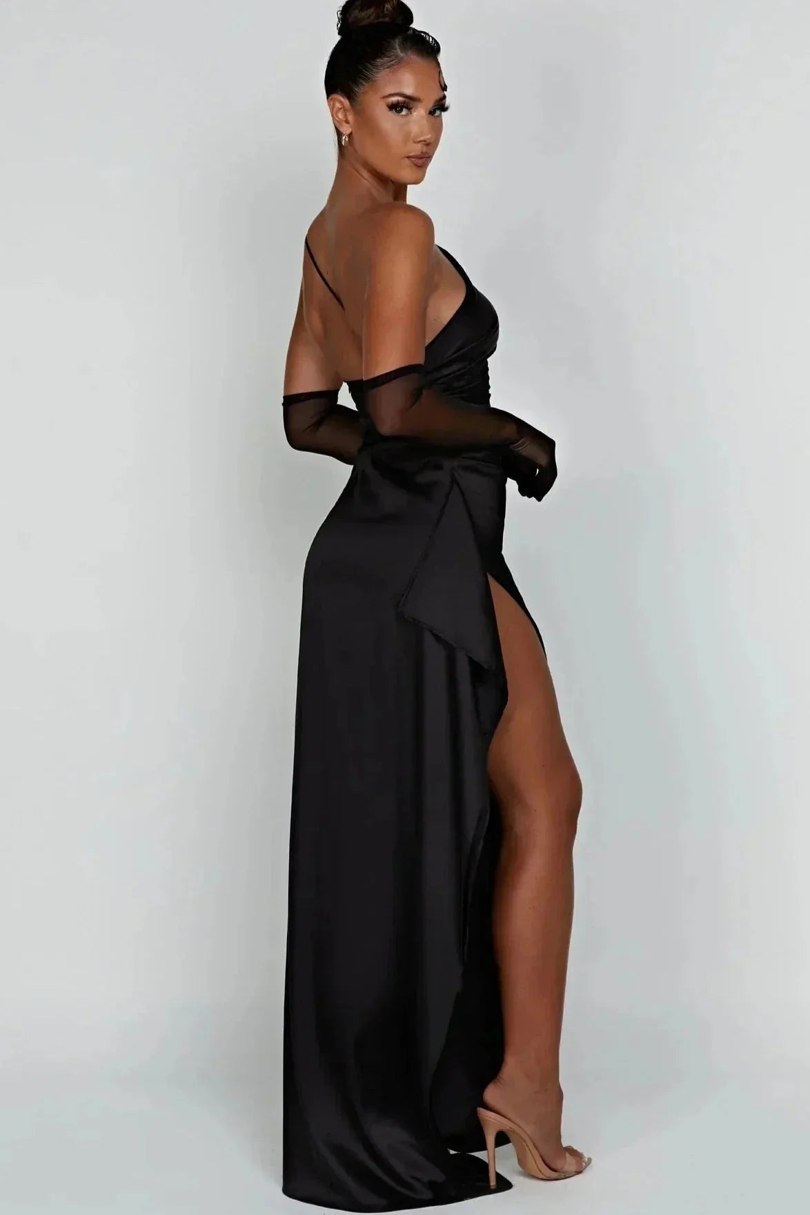 Linsey | Asymmetrische Maxi Jurk met Hoge Split voor Dames 4