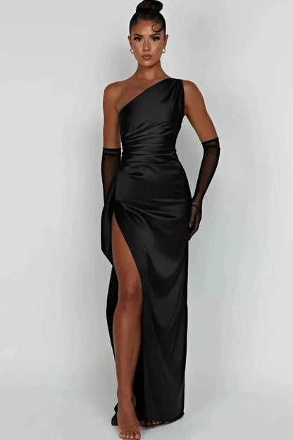Linsey | Asymmetrische Maxi Jurk met Hoge Split voor Dames 7