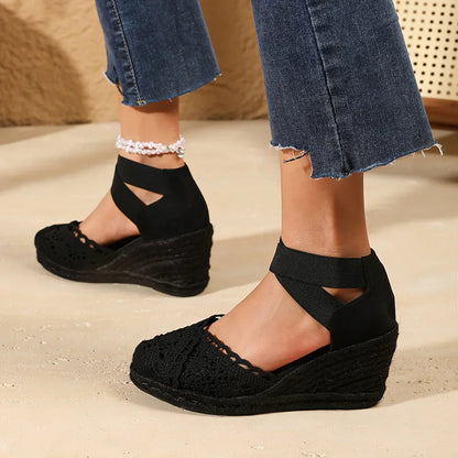 Lotte | Dames Sleehak met Gehaakt Detail en Elastische Enkelband 5